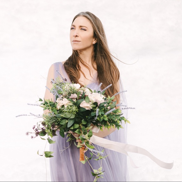 Cocomelody long lavender convertible strapless tulle gown - Picture 4 of 14